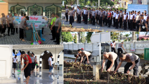 Sambut Bulan Suci Ramadhan 1446 H, Polres Aceh Tengah dan Polsek Jajaran Serentak Laksanakan Bakti Regili di Masjid