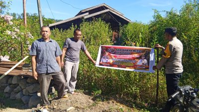 Cegah Karhutla, Polres Aceh Tengah Gencar Sosialisasi dan Pasang Spanduk Imbauan di Kampung Bewang
