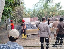 Polsek Serbalawan Respon Cepat Tangani Kebakaran Rumah Kontrakan, Kerugian Capai Rp 132 Juta