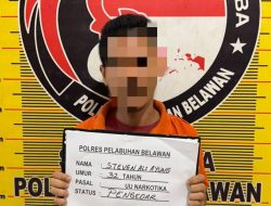 Sat Narkoba Polres Pelabuhan Belawan Tangkap Pengedar Shabu di Medan Deli