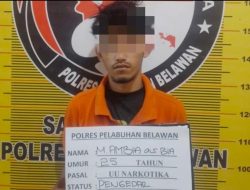 Sat Narkoba Polres Pelabuhan Belawan Tangkap Pengedar Narkoba di Desa Lama