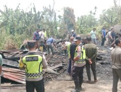 Polisi Amankan TKP Kebakaran Rumah Warga di Pintu Rime Gayo