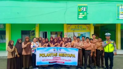 Sat Lantas Polres Pelabuhan Belawan Gelar Police Goes To School di SMP Negeri 39 Medan