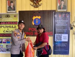Polsek Long Hubung Gelar Gerakan Pangan Murah, Warga Antusias Dapatkan Sembako Terjangkau