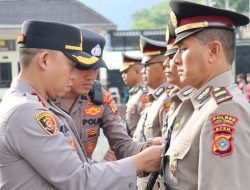 Kapolres Aceh Tengah Pimpin Sertijab Kabag Ren, Kasat Samapta dan Kapolsek