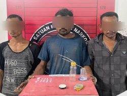 Satresnarkoba Polres Aceh Utara Tangkap Tiga Pria, 15 Paket Sabu Disita