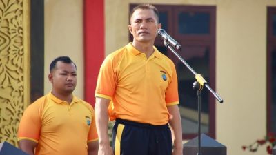 Kabag Ops Polres Pelabuhan Belawan Pimpin Apel Pagi, Olahraga Bersama dan Korve Area Mako