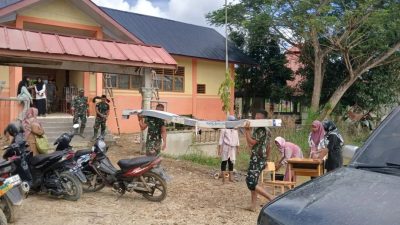 Sinergi TNI dan Dunia Pendidikan, Pulihkan SMPN 2 Peureulak Barat Pasca Banjir