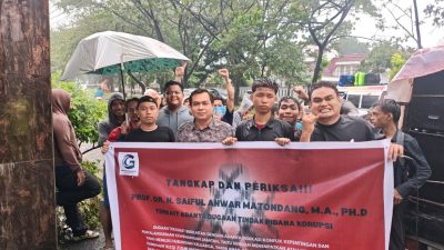 GUNTUR Gelar Aksi di Kejati Sumut, Laporkan Dugaan Korupsi Dana KIP oleh Kepala LLDikti Wilayah I