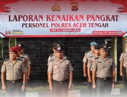 Sujud Syukur Warnai Kenaikan Pangkat 97 Personel Polres Aceh Tengah