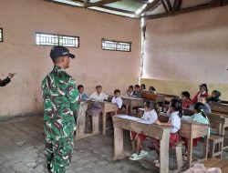 Satgas Pamtas Yonarhanud 2 Kostrad Laksanakan Kegiatan Gadik di SDK Manusasi