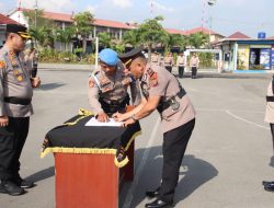 Kapolres Pelabuhan Belawan Pimpin Upacara Serah Terima Jabatan Kapolsek Belawan