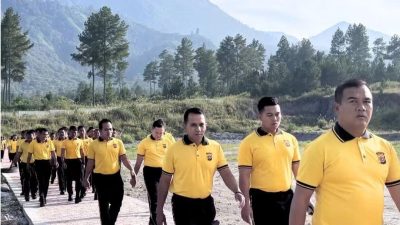 Jumat Sehat, Personel Polres Bener Meriah Awali Pagi dengan Olahraga Bersama