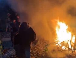 Perang Lawan Narkoba, Polrestabes Medan Bakar Sarang Narkoba di Deli Serdang