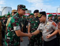 Kapolres Pelabuhan Belawan Hadiri Upacara Penyambutan Personel Satgas Pamtas RI-PNG