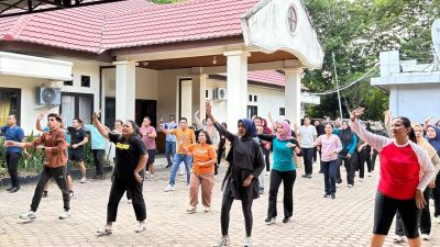 Tingkatkan Kesehatan Karyawan, BRI Sibolga Gelar Olahraga Rutin