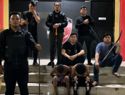 Tim Macan Polres Pelabuhan Belawan Amankan Dua Pelaku Tawuran dan Empat Sajam di Desa Helvetia