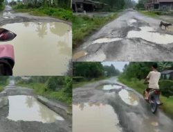 Jalan Provinsi Menuju Sirombu Rusak Bak Kubangan, Warga Mengeluh dan Desak Gubernur Sumut Segera Perbaiki