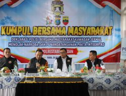 TNI, Polri, Pemkab Bersama Masyarakat Deklarasi Jermal Tolak Narkoba