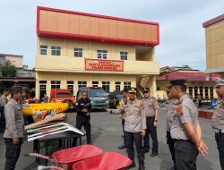 Polres Sibolga Cek Kesiapsiagaan Personil untuk Hadapi Mitigasi Bencana Hidrometeorologi