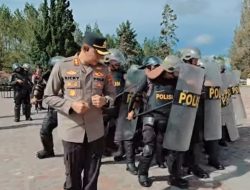 Kapolres Bener Meriah Cek Kesiapan Personel dan Perlengkapan Dalmas Sat Samapta